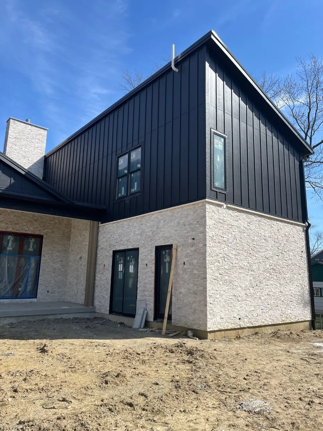 Trim and flashing detail on a Woodshire siding job